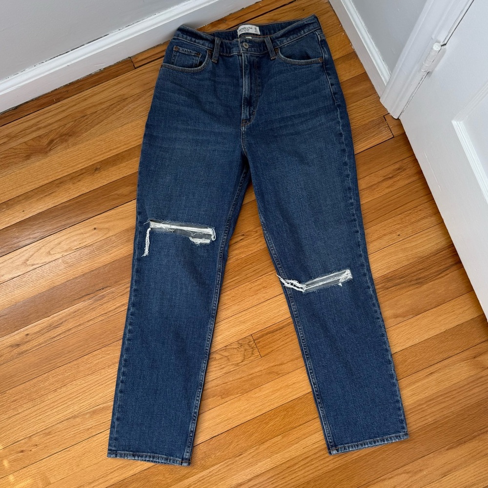 Abercrombie & Fitch Ankle Straight Ultra High Rise Jeans